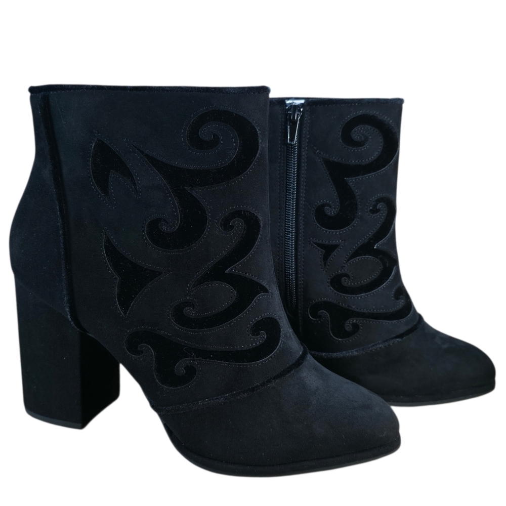 Cloudwalkers Black Faux Suede Ankle Boots Womens 10W - Picture 4 of 10